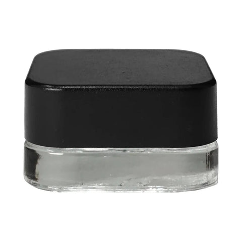Child Resistant 9 Ml Clear Square Glass Concentrate Jar With 3 Compartments & Cap - 360 Count - The Supply Joint