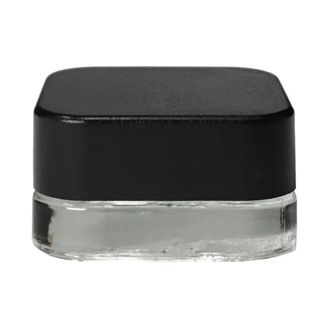 Child Resistant 9 Ml Clear Square Glass Concentrate Jar With 3 Compartments & Cap - 50 Count - The Supply Joint