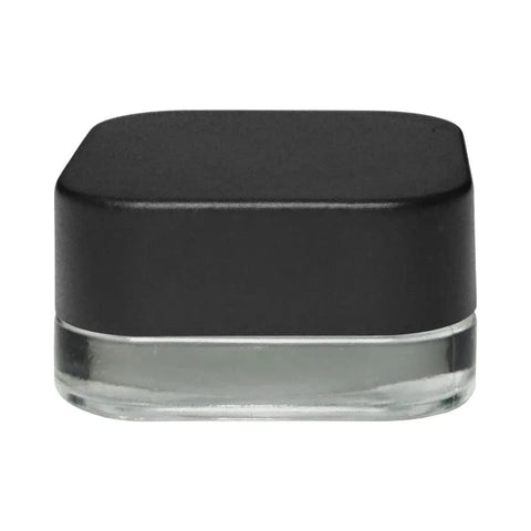 Child Resistant 9 Ml Clear Square Glass Concentrate Jar With Cap - 360 Count - The Supply Joint