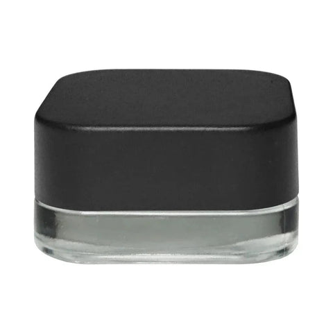 Child Resistant 9 Ml Clear Square Glass Concentrate Jar With Cap - 50 Count - The Supply Joint