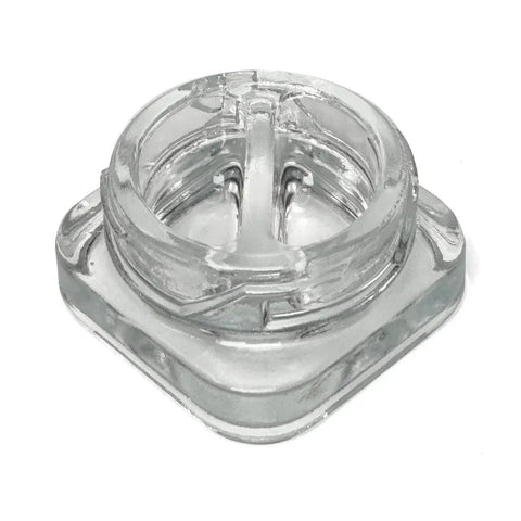 Child Resistant 9 Ml Clear Square Glass Dual Compartment Concentrate Jar With Cap - 360 Count - The Supply Joint
