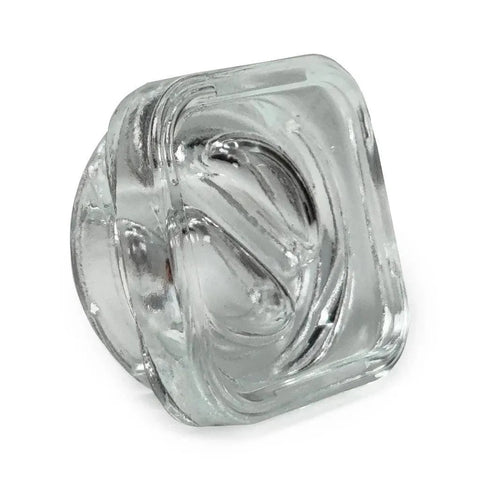 Child Resistant 9 Ml Clear Square Glass Dual Compartment Concentrate Jar With Cap - 360 Count - The Supply Joint