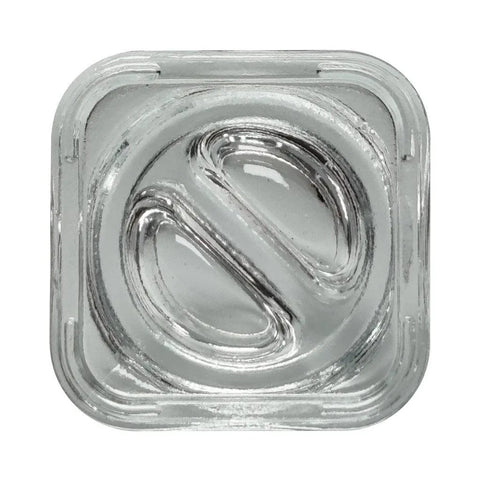 Child Resistant 9 Ml Clear Square Glass Dual Compartment Concentrate Jar With Cap - 360 Count - The Supply Joint
