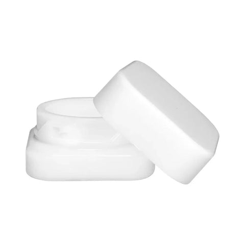 Child Resistant 9 Ml White Square Glass Concentrate Jar With Cap - 360 Count - The Supply Joint