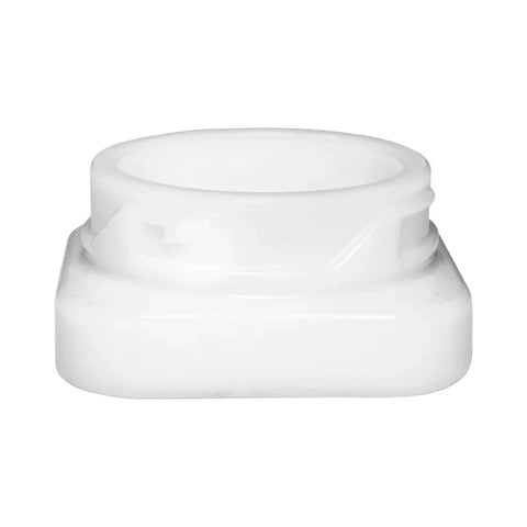 Child Resistant 9 Ml White Square Glass Concentrate Jar With Cap - 360 Count - The Supply Joint