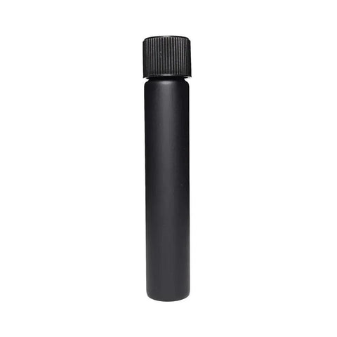 Child Resistant | 115 Mm - 20 Mm Black Frosted Glass Pre-roll Tube With Black Cap - 50 Count - The Supply Joint