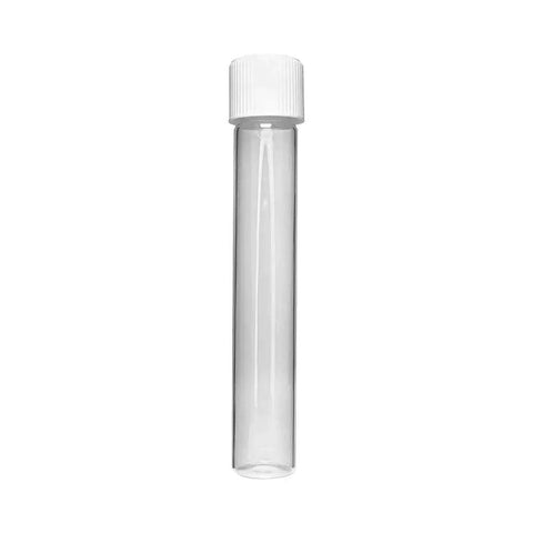 Child Resistant | 120 Mm - 20 Mm Clear Glass Pre-roll Tube With Cap - 50 Count - The Supply Joint 