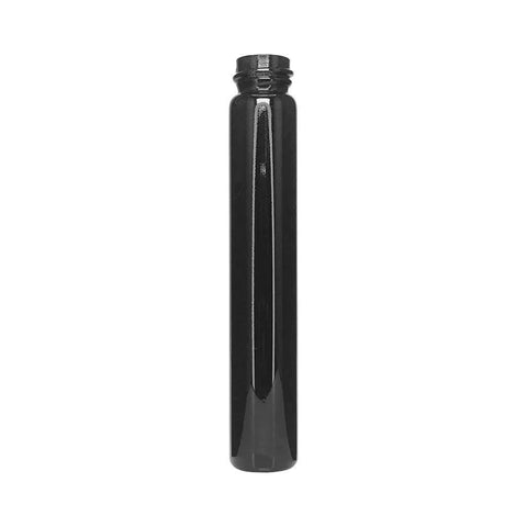Child Resistant | 120 Mm - 20 Mm Glossy Black Glass Pre-roll Tube With Black Cap - 50 Count - The Supply Joint 