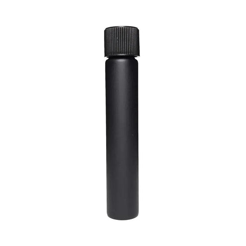 Child Resistant | 120 Mm - 22 Mm Black Frosted Glass Pre-roll Tube With Black Cap - 50 Count - The Supply Joint
