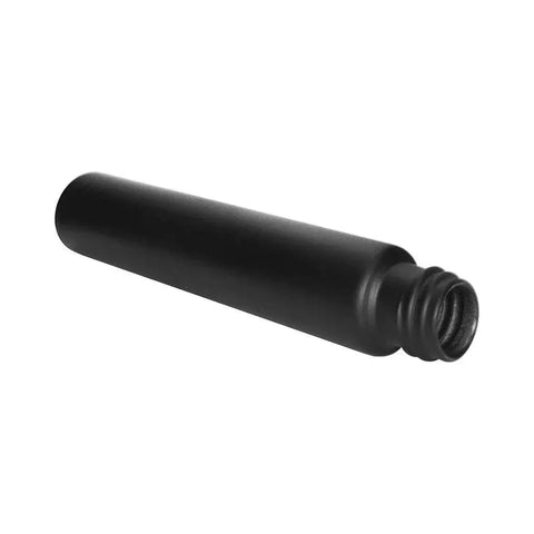 Child Resistant | 120 Mm - 22 Mm Black Frosted Glass Pre-roll Tube With Smooth Black Cap - 855 Count - The Supply Joint