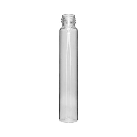 Child Resistant | 120 Mm 22 Mm Clear Glass Pre-roll Tube With Black Cap - 50 Count - The Supply Joint