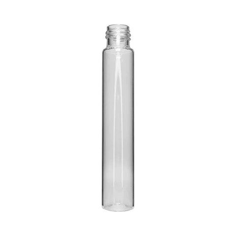 Child Resistant | 120 Mm 22 Mm Clear Glass Pre-roll Tube With Black Cap - 50 Count - The Supply Joint 