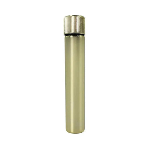 Child Resistant | 120 Mm - 22 Mm Gold Chrome Glass Pre-roll Tube With Gold Cap - 50 Count - The Supply Joint