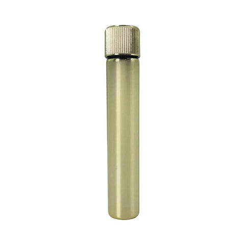 Child Resistant | 120 Mm - 22 Mm Gold Chrome Glass Pre-roll Tube With Gold Cap - 50 Count - The Supply Joint 