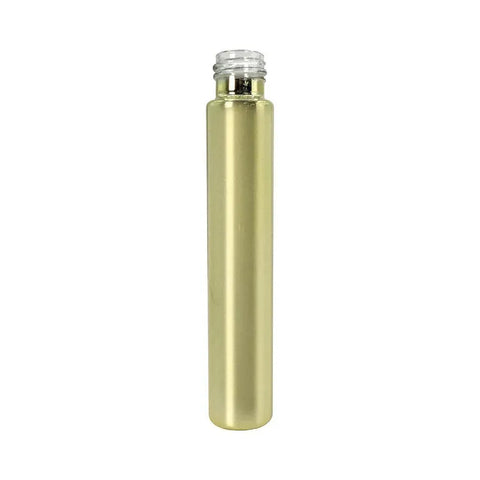 Child Resistant | 120 Mm - 22 Mm Gold Chrome Glass Pre-roll Tube With Gold Cap - 50 Count - The Supply Joint