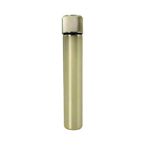 Child Resistant | 120 Mm - 22 Mm Gold Chrome Glass Pre-roll Tube With Gold Cap - 720 Count - The Supply Joint