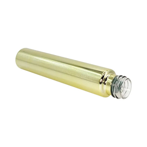 Child Resistant | 120 Mm - 22 Mm Gold Chrome Glass Pre-roll Tube With Gold Cap - 720 Count - The Supply Joint