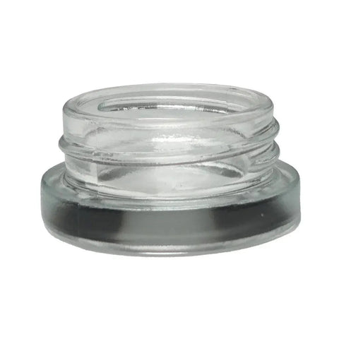 Child Resistant | 7 Ml Clear Straight Round Glass Concentrate Jar With Cap - 50 Count - The Supply Joint