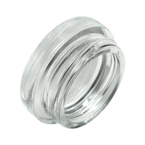 Child Resistant | 7 Ml Clear Straight Round Glass Concentrate Jar With Cap - 50 Count - The Supply Joint