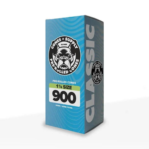 Cones + Supply Pre-rolled Cones 1¼ Size 84mm - White Paper - 900 Count - The Supply Joint