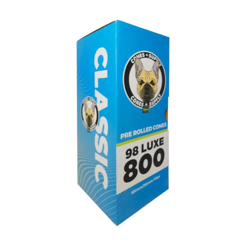 Cones + Supply Pre-rolled Cones 98 Luxe 98mm - White Paper - 800 Count - The Supply Joint