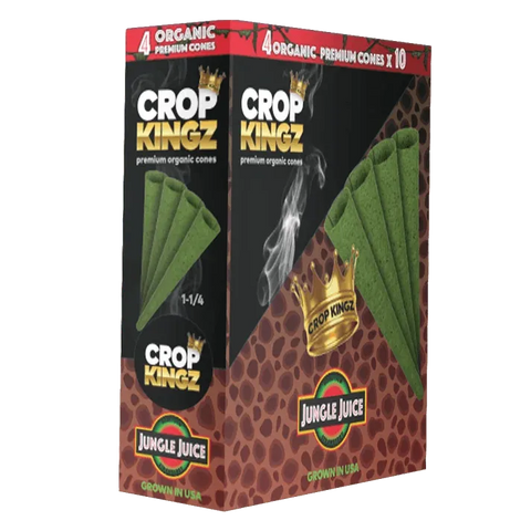 Crop Kingz Pre-rolled Cones 1¼ Size 84mm - Organic Hemp - 40 Count - The Supply Joint