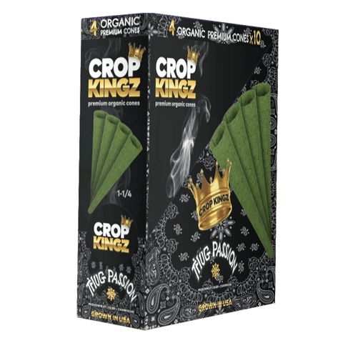 Crop Kingz Pre-rolled Cones 1¼ Size 84mm - Organic Hemp - 40 Count - The Supply Joint 