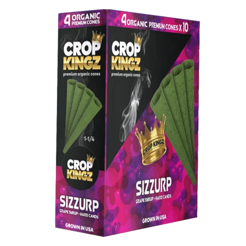 Crop Kingz Pre-rolled Cones 1¼ Size 84mm - Organic Hemp - 40 Count - The Supply Joint