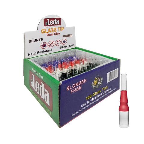 Dual-size Silicone Grip Glass Tips - 100 Count - The Supply Joint
