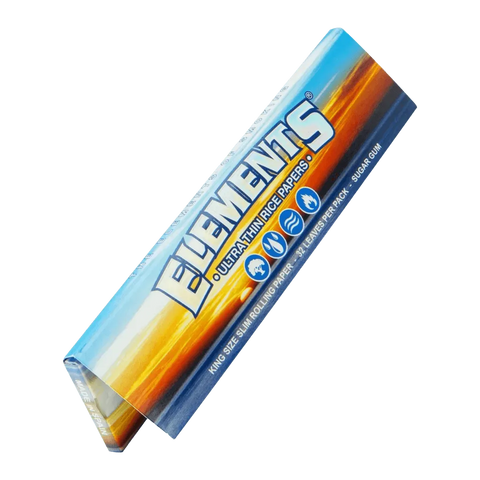 Elements King Size Slim Rice Rolling Papers - 50 Pack - The Supply Joint