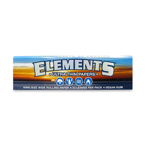 Elements King Size Wide Ultra Thin Rolling Papers - 50 Pack - The Supply Joint 