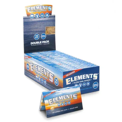 Elements Single Wide Rolling Papers - 25 Pack