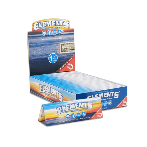 Elements Ultra Thin 1 1/4 Rice Rolling Papers - 25 Pack - The Supply Joint