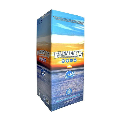 Elements Ultra Thin Rice Pre-rolled Cones King Size 109mm - White Paper - 800 Count - The Supply Joint
