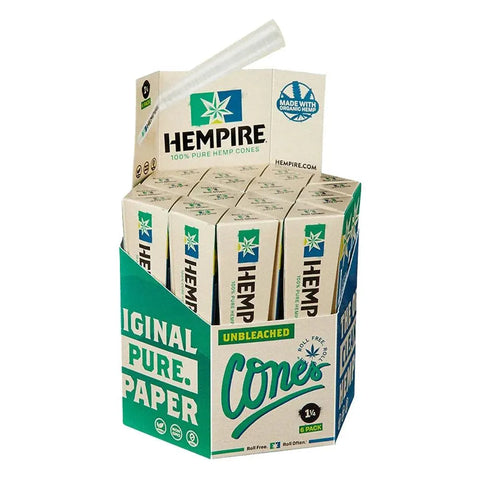 Hempire Pre-rolled Cones 1¼ Size 84mm - Unbleached - 24 Count - The Supply Joint