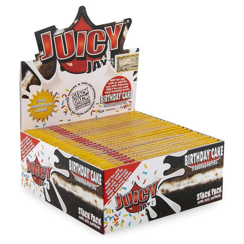Juicy Jay's King Size Supreme Birthday Cake Flavored Rolling Papers - 24 Pack - The Supply Joint 