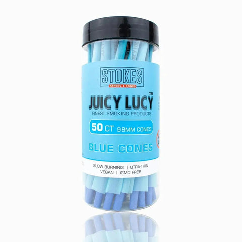 Juicy Lucy Blue Cones 98mm - 50 Count - The Supply Joint