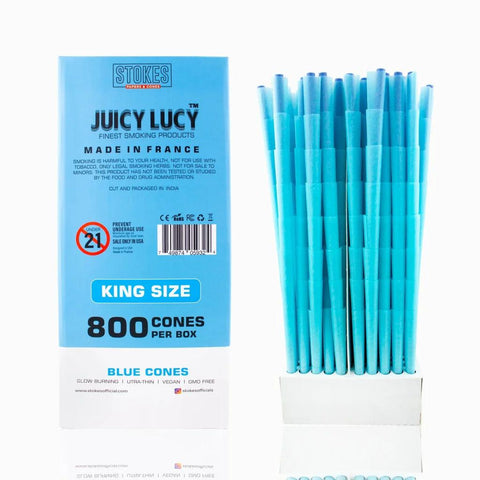 Juicy Lucy King Size Blue Cones - 800 Count - The Supply Joint 