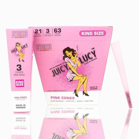 Juicy Lucy King Size Pink Cones 3 Pack - 21 Count - The Supply Joint