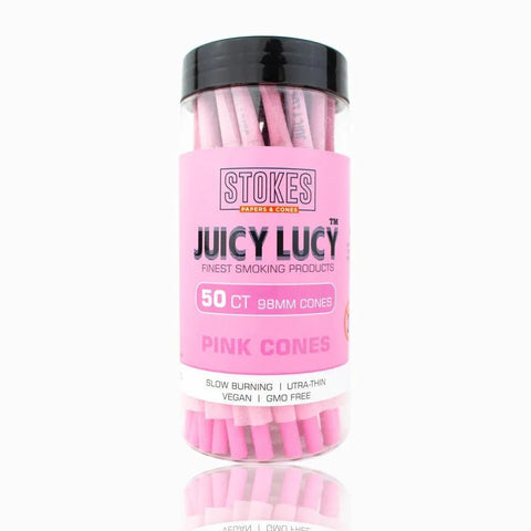 Juicy Lucy Pink Cones 98mm - 50 Count - The Supply Joint
