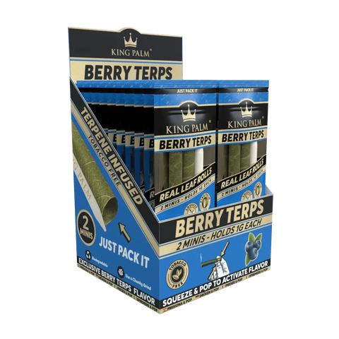 King Palm 2 Mini Rolls Display Box – 20 Count - The Supply Joint