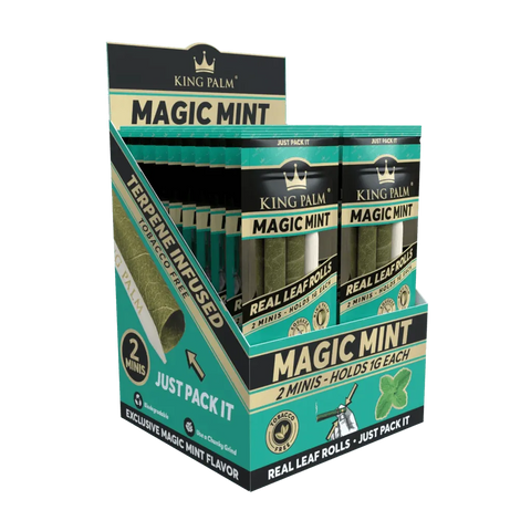 King Palm 2 Mini Rolls Display Box – 20 Count - The Supply Joint