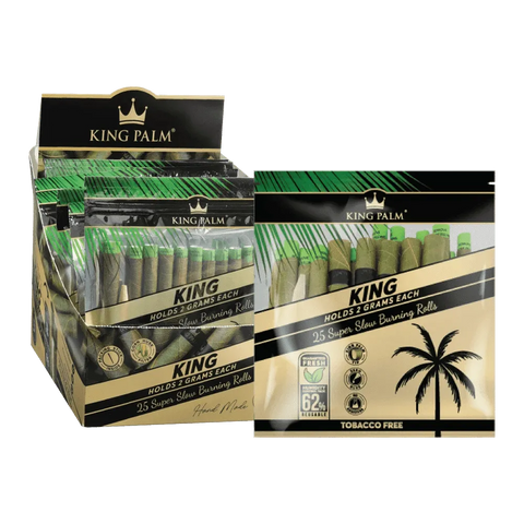 King Palm 25 King Rolls Display Box – 8 Count - The Supply Joint