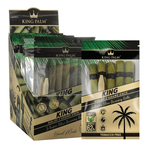 King Palm 5 King Rolls Display Box – 15 Count - The Supply Joint