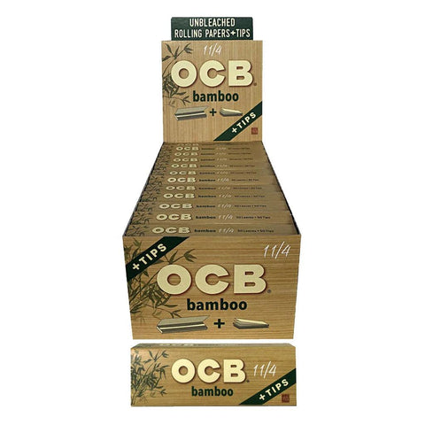 Ocb Bamboo 1¼ Rolling Papers + Tips - 24 Pack - The Supply Joint 