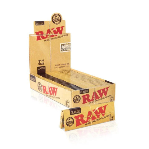 Raw Classic 1 1/4 Rolling Papers - 24 Pack - The Supply Joint 
