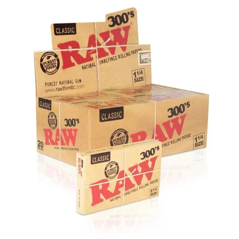 Raw Classic Creaseless 1 1/4 Rolling Papers - 300's - 20 Pack - The Supply Joint