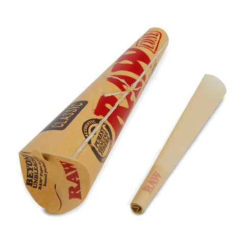 Raw Classic King Size Cones 3 Pack - Unbleached Paper - 32 Packs - The Supply Joint