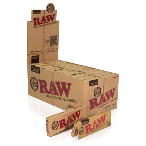 Raw Classic Masterpiece 1 1/4 Rolling Papers + Tips - 24 Pack - The Supply Joint 