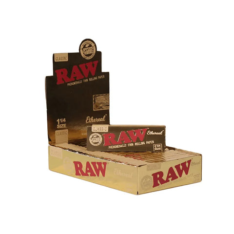 RAW Ethereal 1 1/4 Phenomenally Thin Rolling Papers - 24 Pack - The Supply Joint